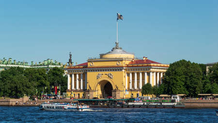 Saint Petersburg, Russia-June 2020: Leningrad city historical center, Admiralty buildingのeditorial素材