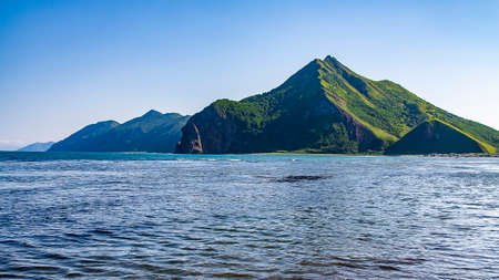 Bold Peak in the Quiet Bay. Sakhalin, Russia. Sea of Okhotsk, Pacific Oceanの写真素材