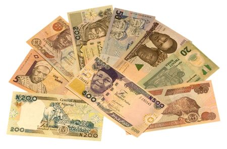 Nairas is the currency of Nigeriaの写真素材