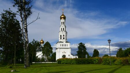 JUN 22, 2017 ZAVIDOVO, RUSSIA: Church Dormition of the Mother of God in Zavidovo, build in 17th centuryの写真素材