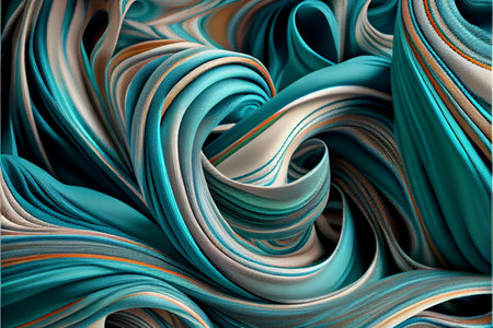 Smooth elegant blue gray silk or satin luxury cloth texture. Retro style. Ai generativeの写真素材