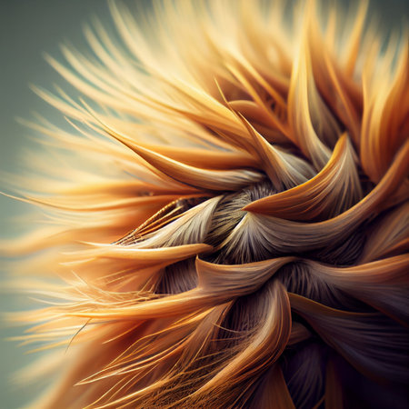 Macro shot of abstract hair structure. Ai generativeの写真素材