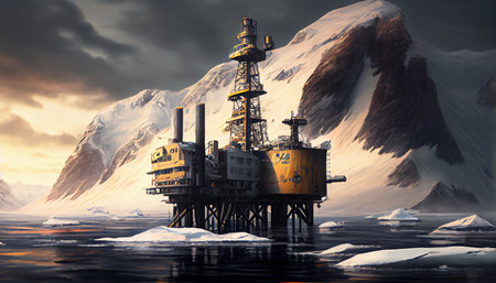 Program for the extraction of hydrocarbons on the Arctic shelf. Ai generative