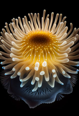 Actinia (sea anemona) under water, ai generativeの素材