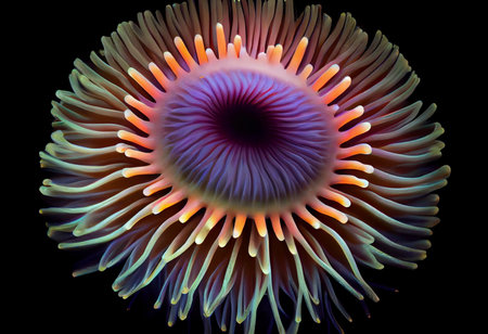 Actinia (sea anemona) under water, ai generativeの素材