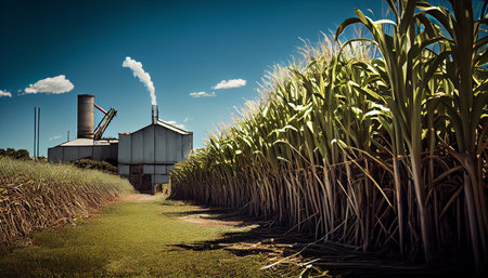 Sugar cane old factory. Generative aiの素材