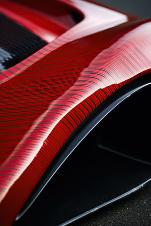 Red Carbon aerodynamic tuning parts. CFRP structure.の素材