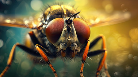 Close up of a horse fly, close up viewの素材