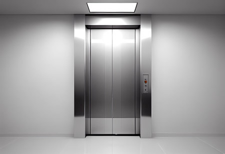 Luxury apartment interior with modern lift. Generative aiの素材