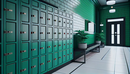 luxury and very clean dressing room in european style, ai generativeの素材