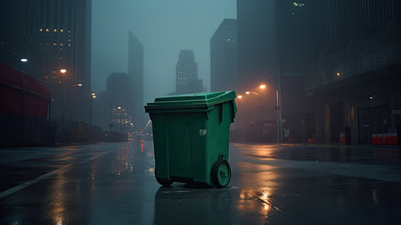 Municipal waste disposal. Concept: Waste disposal and cleanliness. Ai generativeの素材