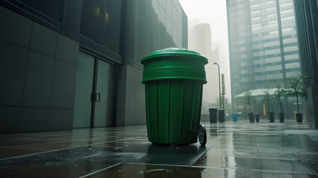 Municipal waste disposal. Concept: Waste disposal and cleanliness. Ai generativeの素材