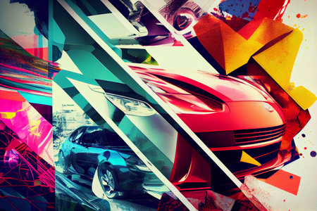 car elements, service, repair, maintenance concept collage, ai generativeの素材