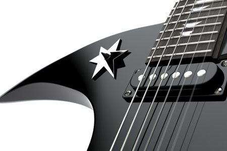 detail of a guitar neck, ai generativeの素材