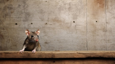 Funny rat with copy space on background, ai generativeの素材