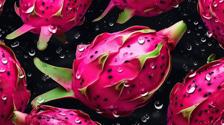 Dragon fruit close up view.の素材