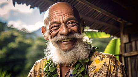 Old Happy Hawaiian Manの素材