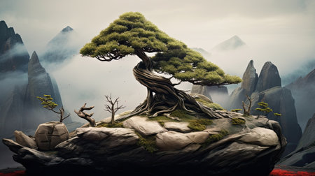 Decorative flowers with white pots on the office desk make the office atmosphere calmer.の素材