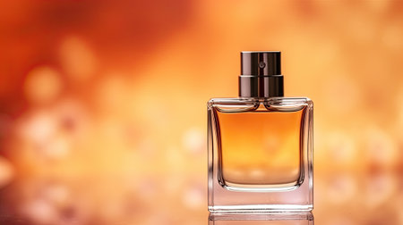 Composition with modern male perfume on color background with copy space.の素材