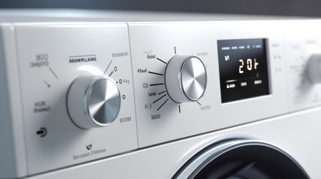 Modern washing machine digital control display.の素材