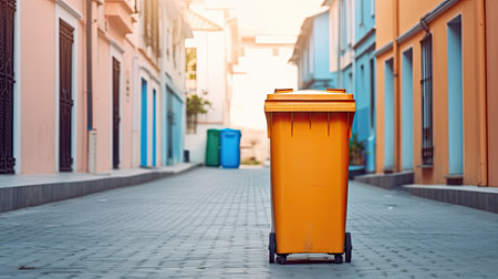 waste collection compartments by categories for recyclingの素材