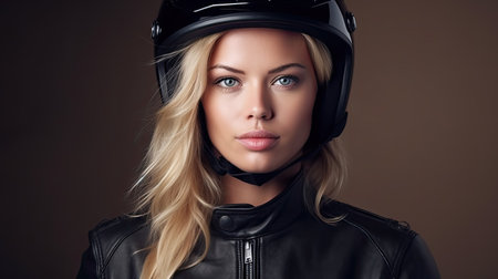 Beautiful sexy elegance haired hair woman driver, has happy fun cheerful smiling face, Studio photo on a bright colored backgroundの素材