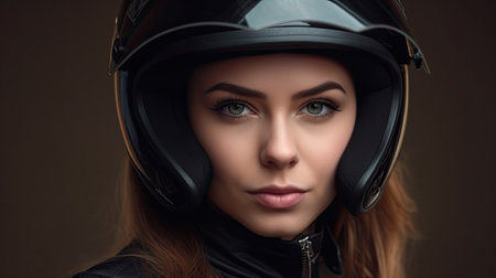 Beautiful sexy elegance haired hair woman driver, has happy fun cheerful smiling face, Studio photo on a bright colored backgroundの素材