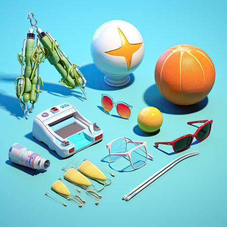 Summer vacation travel concept flat layの素材