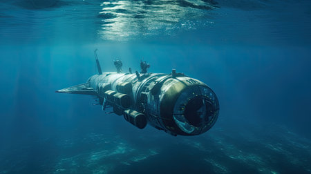 Bathyscaphe for deep sea diving.の素材