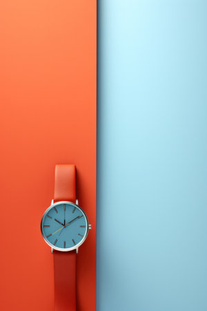 Luxury watch isolated on color backgroundの素材