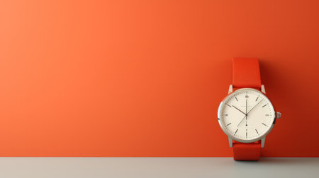 Luxury watch isolated on color backgroundの素材