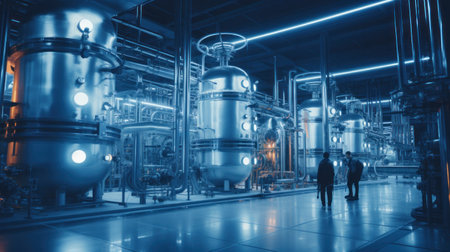 Water purification filter equipment in plant workshopの写真素材