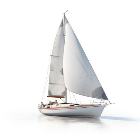 ship isolate over white background.の素材