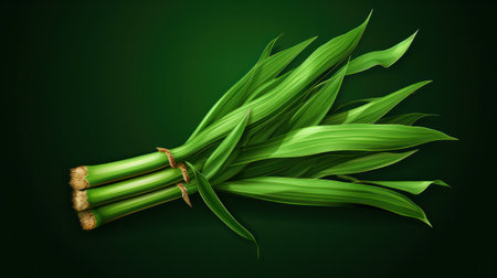 Sugar cane green plant on backgroundの素材