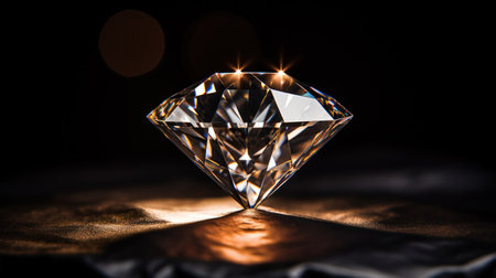 Rich Dimond Reflection With Black Background.の素材