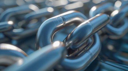 Old metal chain background in the sunlight.の素材