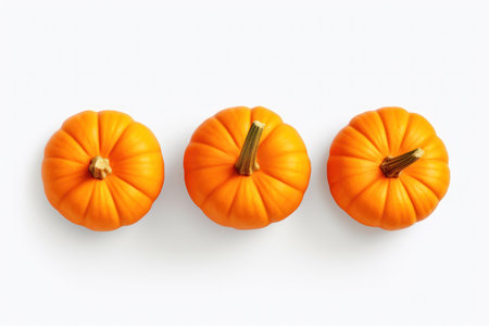 Pumpkins isolated over a white background.の素材