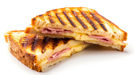 roasted sandwich on white backgroundの素材