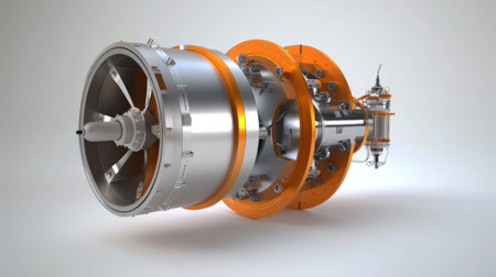 Futuristic engine for an interplanetary spacecraft.