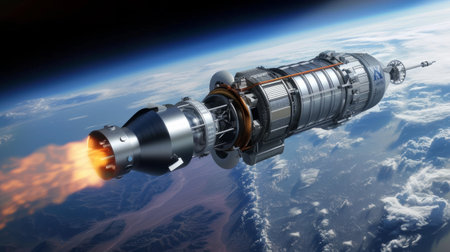 Futuristic engine for an interplanetary spacecraft.