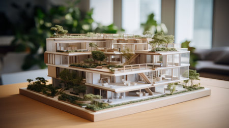 house modern contemporary style on table.の素材