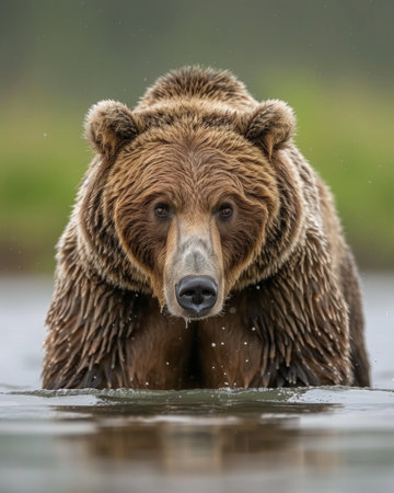 Large brown bear at fall forest.の素材