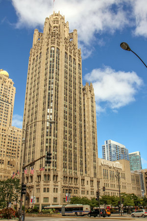 Chicago downtown skyscrapers.の写真素材