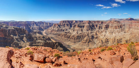 Panoramic view of the Grand Canyon National Park, Arizona, USAの写真素材