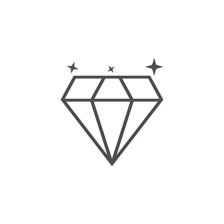 Jewelry symbol. Diamond Vector illustration flatのイラスト素材