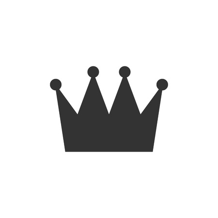 Crown icon. Grey on white background. Vector illustration, flatの写真素材