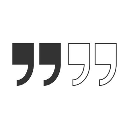 Quote icon Vector flat design styleの写真素材