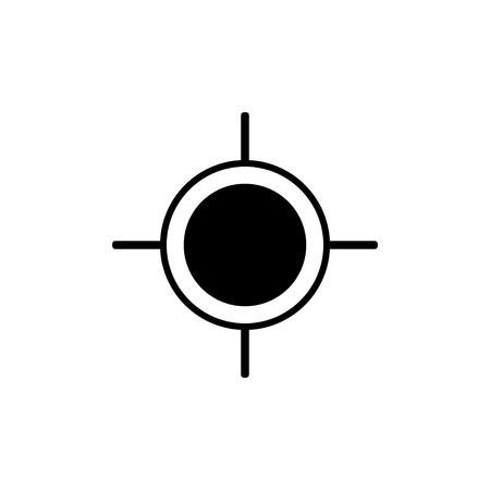 Map pointer icon. Gps outline sign. Flat design. Vektorのイラスト素材