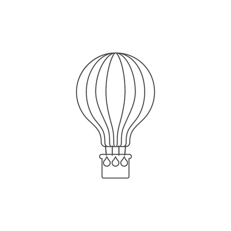 Air balloon icon, flat hot air balloon sign. Vector illustration.の写真素材