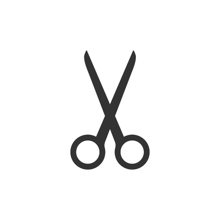 Crop, cut, cutting, scissors icon. Vector illustration, flat design.のイラスト素材